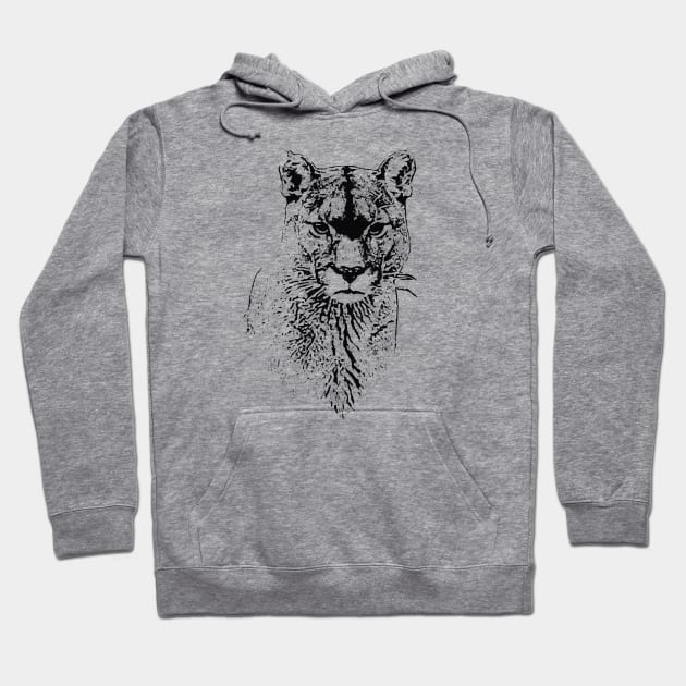 Montain lion Hoodie by Guardi